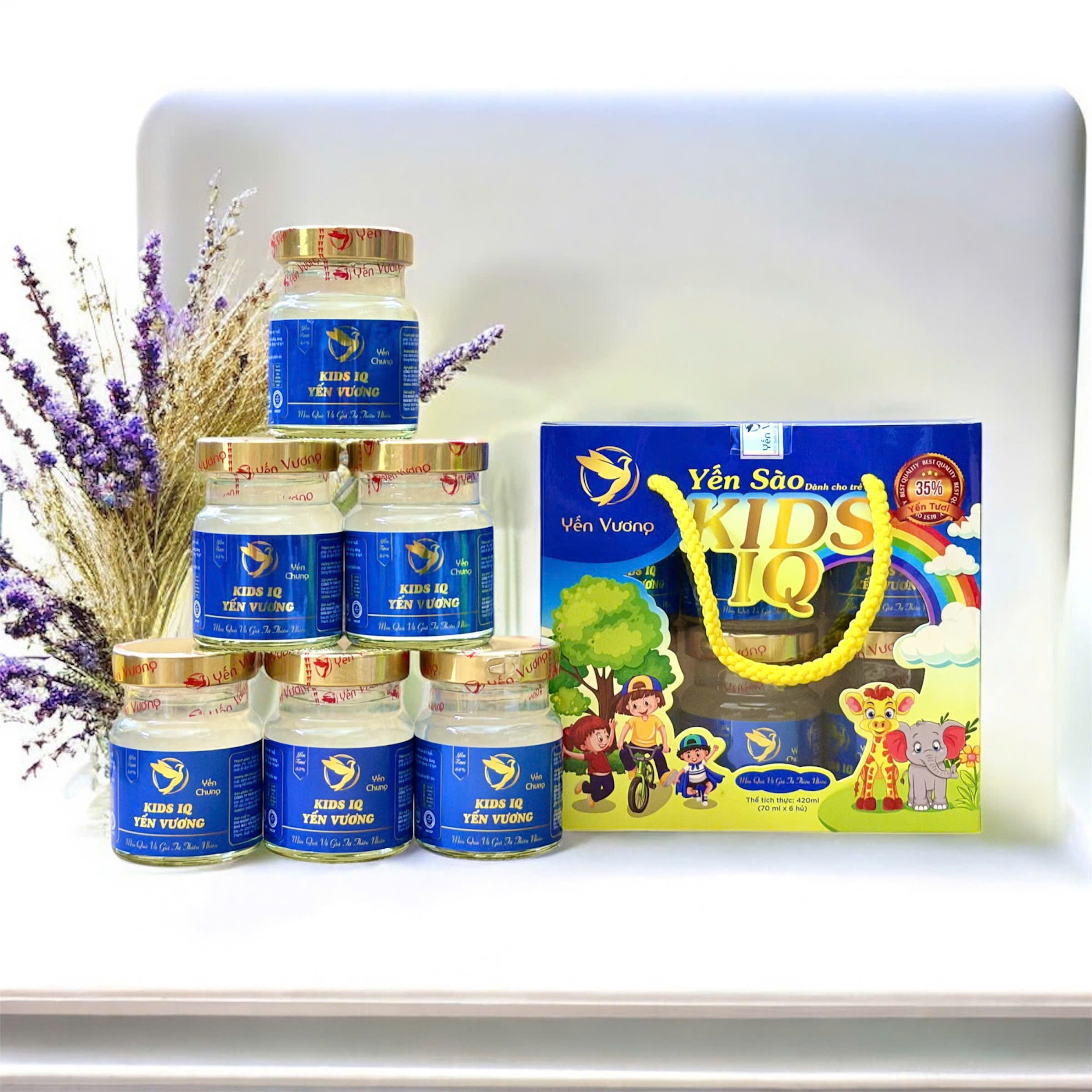 Lốc 6 hũ yến Vương 70ml Kids IQ